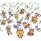 30-Count Swirl Decorations – Woodland Animals DecorBirthday Party Decorations, Ceiling Streamers, Hanging Whirls for Kids, Multicolored - Hanging Length: 30 – 37 Inches